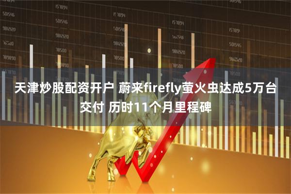 天津炒股配资开户 蔚来firefly萤火虫达成5万台交付 历时11个月里程碑